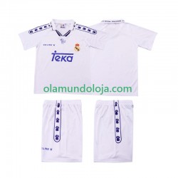 Camisola Real Madrid 1996 Retro Criança Equipamento Primeiro 1994 Manga Curta